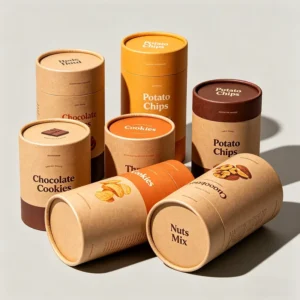 Custom Design Round Cardboard Paper Tube Canister for Tea and Coffee
