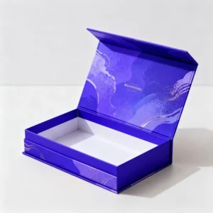 Custom Design Square Magnetic Folding Rigid Cardboard Gift Box Matt Lamination Spot UV Foldable