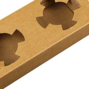 Custom Die Cut Kraft Paper Corrugated Insert for Coffee Milky Tea Cup Holder