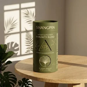 Custom Dietary Supplement Paper Canister Packaging with Fitted Lid Eco-friendly Biodegradable Food Grade Paper Tube