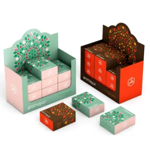 Custom Display Box Food Grade White Card Matte Lamination CMYK Full Color Offset Printing Retail PDQ Display Stand Box
