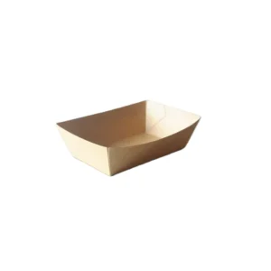 Custom Disposable Biodegradable Food Grade Pulp Moulded Fast Food Paper Tray for Snack Pizza Sushi Bread with PLA Coating