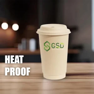 Custom Disposable Biodegradable PLA Paper Coffee Cups with Lids