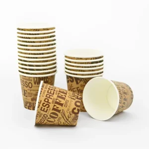 Custom Disposable Double Wall Hot Coffee Paper Cups with Lid