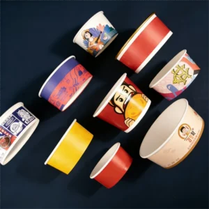 Custom Disposable Kraft Paper Bowls Fruit Paper Soup Bowl Lunch Takeaway Containers For Food Packaging For Hot Cold Food