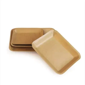 Custom Disposable Kraft Paper Food Container Tray, Leak-Proof