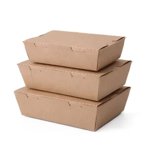 Custom Disposable Salad Paper Box Packaging Food Grade Kraft Paper Box