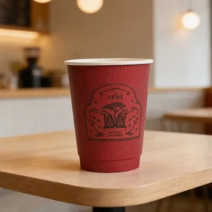 Custom Disposable White Paper Coffee Cups for Hot/Cold Beverages, 8 oz/12 oz, With Logo