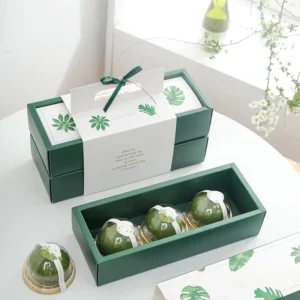 Custom Double-Layer Mooncake, Biscuit & Pastry Gift Box with Handle