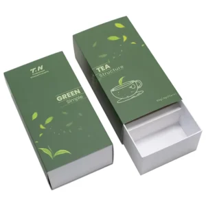 Custom Drawer Corrugated Cardboard Folding Rigid Boxes Recyclable Paperboard Shipping Packaging for Tea Tea Recycled Materials