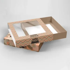 Custom Drawer Paper Gift Box with Transparent PVC Window