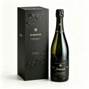 Custom Drawer-Style Rigid Cardboard Gift Box for Single-Bottle Red Wine or Vodka