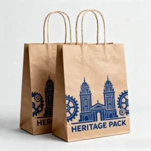 Custom Eco Friendly Biodegradable Brown Fast Food to Go Delivery Paperbag Restaurant Takeout Packaging Take Away Kraft Paper Bag