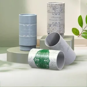 Custom Eco-Friendly Biodegradable Corrugated Paper Tube Packaging Boxes with Inner Trays for Aromatherapy, Essential Oils, and Perfumes