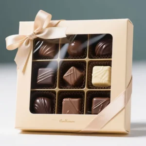 Custom Eco-Friendly Cardboard Chocolate Gift Packaging Box with Clear Window