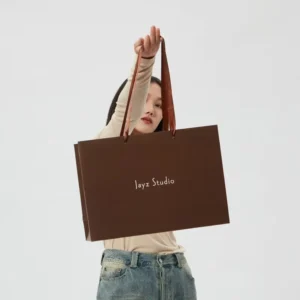Custom Eco-Friendly Coated Paper Gift and Shopping Bags with Rope Handles, Lamination, and Thick Paper
