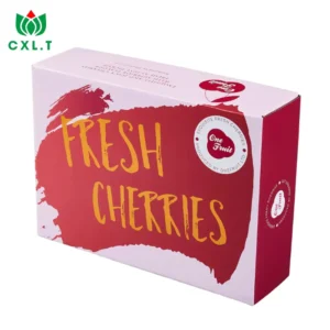 Custom Eco-Friendly Corrugated Paper Box for Fresh Cherry Fruit Packaging