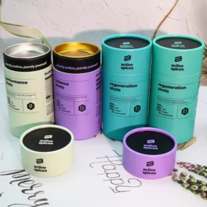 Custom Eco Friendly Dry Food Storage Containers Tea Packaging Cylinder Tea Canister