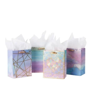 Custom Eco-Friendly Durable White Card Paper Bags with Logo for Business, Shopping, Gifts, and Crafts