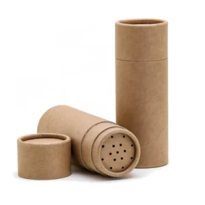 Custom Eco-Friendly Kraft Cylinder Paper Packaging Tube for Powder Food Spices and Sugar Storage