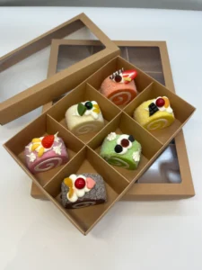 Custom Eco-Friendly Kraft Paper Box for Desserts and Snacks with Compartments