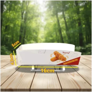 Custom Eco-Friendly Kraft Paper Food Trays Greaseproof Matte Lamination UV Coating Embossing