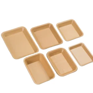 Custom Eco Friendly Kraft Paper Tray with Logo Printing Low MOQ