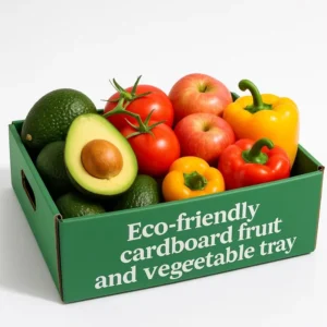 Custom Eco-Friendly Large Corrugated Fruit Tray Folder Box Recycled Material Display Carton