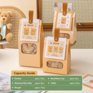Aangepaste Milieuvriendelijke Papieren Handgreepdoos voor Taarten en Koekjes met Gepersonaliseerde Logo-opdruk