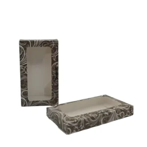 Custom Eco Friendly Portable Single-Sided Printed White Cardboard Window Box Packaging
