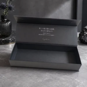 Custom Eco-Friendly Recyclable Biodegradable Black Rigid Gift Box with Magnetic Closure 2mm for Gifts Cosmetics and Fashion