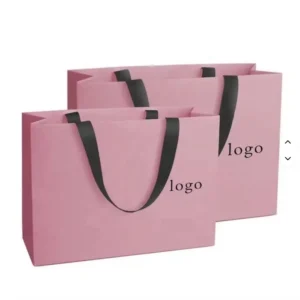 Custom Eco-Friendly Recycled Recyclable Takeaway Art Paper Bags Promotional OEM Supermarket Restaurant Fast Food