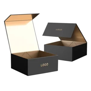 Custom Eco-Friendly Self-Erecting Red Magnetic Gift Box Set for Lip Gloss, Jewellery, and Lashes with Rose Gold Mirror Finish