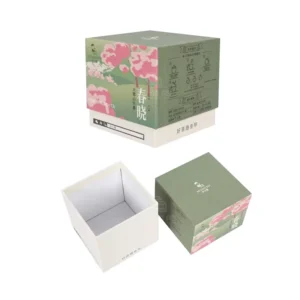 Custom Eco-Friendly Tea Rigid Gift Box, Two-Piece Lift-Off Detachable Lid, Magnetic Closure, Recyclable White Kraft Paper, Embossing