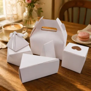 Custom Eco-Friendly White Kraft Paper Candy Cake Boxes Dessert Packaging Gift Box