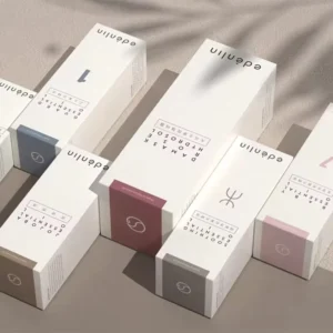 Custom Embossed Matte Laminated UV Coated Recyclable Paper Cosmetic Box for Face and Eye Cream Packaging