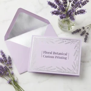 Custom Embossed Thank You Note Cards with Gold Foil Matching Envelopes for Wedding and Business