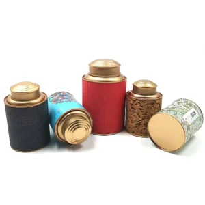 Custom Empty Can Cereal Container Tea Paper Tube Packaging Cans with Metal Lid