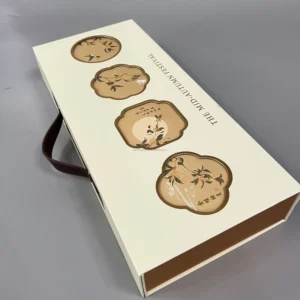Custom Empty Egg Yolk Pastry Mooncake Packaging Boxes, 4/6/8 Pieces, Paper