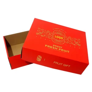 Custom Environmentally Friendly Corrugated Paper Fruit Packaging Gift Box with Printing