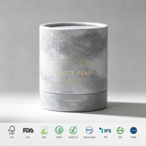 Custom FSC Kraft Paper Tube Packaging Any Size Rigid Cardboard Cylinder Canister Box for Perfume, Candle, and Tea