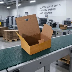 Custom FSC RoHS Recyclable Kraft Corrugated Tuck-Top Boxes For Product Packaging