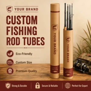 Custom Fishing Rod Tubes Eco-friendly Round Container Custom Size for Rod Storage