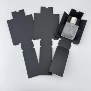 Custom Foldable Black Paperboard E-Flute Corrugated Insert for Perfume Bottle
