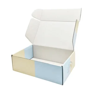 Custom Foldable Corrugated Cardboard Mailer Gift Packaging Box with Logo Stamping Recyclable