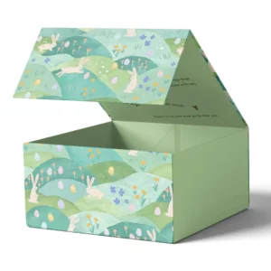 Custom Foldable Magnetic Closure Paper Gift Box for Clothing with Ribbon