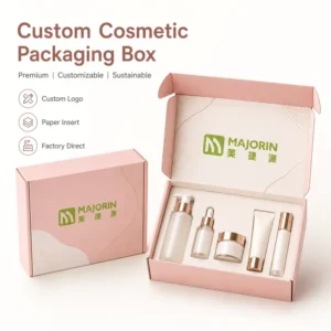 Custom Foldable Mailer Paper Cosmetic Box with Insert for Skincare Gift Set