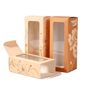 Custom Foldable Paperboard Packaging Boxes Matte Lamination Clear Window Logo Printing Aseptic Design