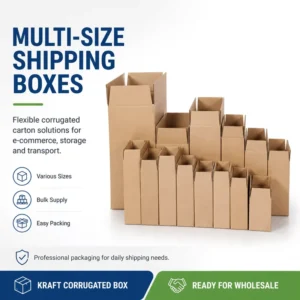 Custom Foldable Portable Corrugated Shipping Box with Reusable Eco-Friendly Packaging for E-Commerce
