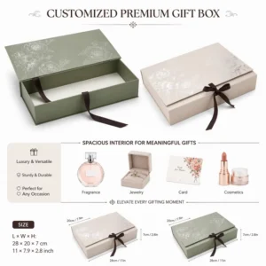 Custom Folding Collapsible Rigid Cardboard Magnetic Gift Box with Lid for Small Business